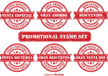 Promotional Badge Set in Spanish - Kostenloses vector #355893